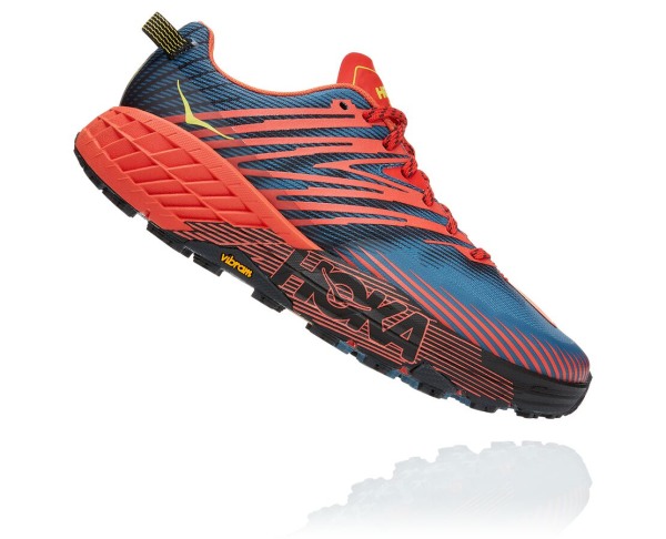 Hoka One One Speedgoat 4 Mens UK - Blue Trail Running Shoes - FVXOM3629